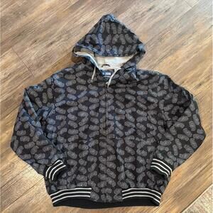 NBA Carl Banks San Antonio Spurs Logo Print Hooded Jacket Sz XL NWOT